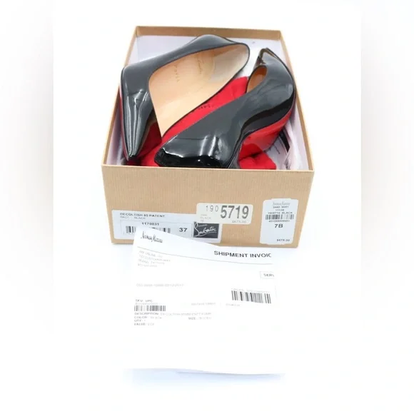 Christian Louboutin Decoltish 85 Patent Leather Heels Size 7 - Picture 2 of 11